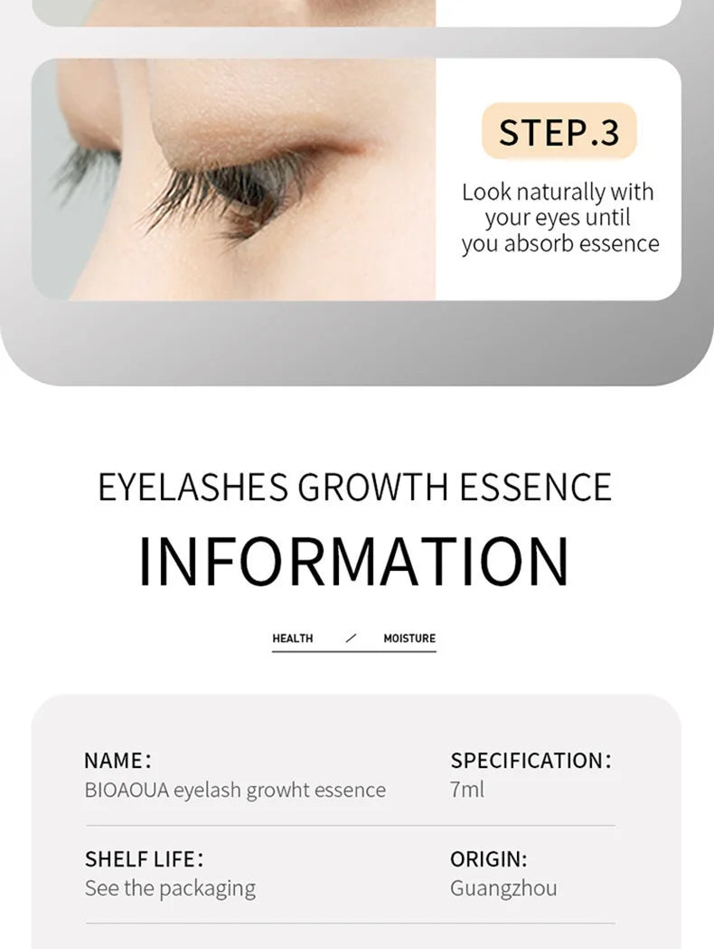 7 Day Eyelash Growth Serum Natural Curl Lengthen Beauty Health Volume & Thicken Eyelash Treatment Eyelash & Eyebrow Enhancer